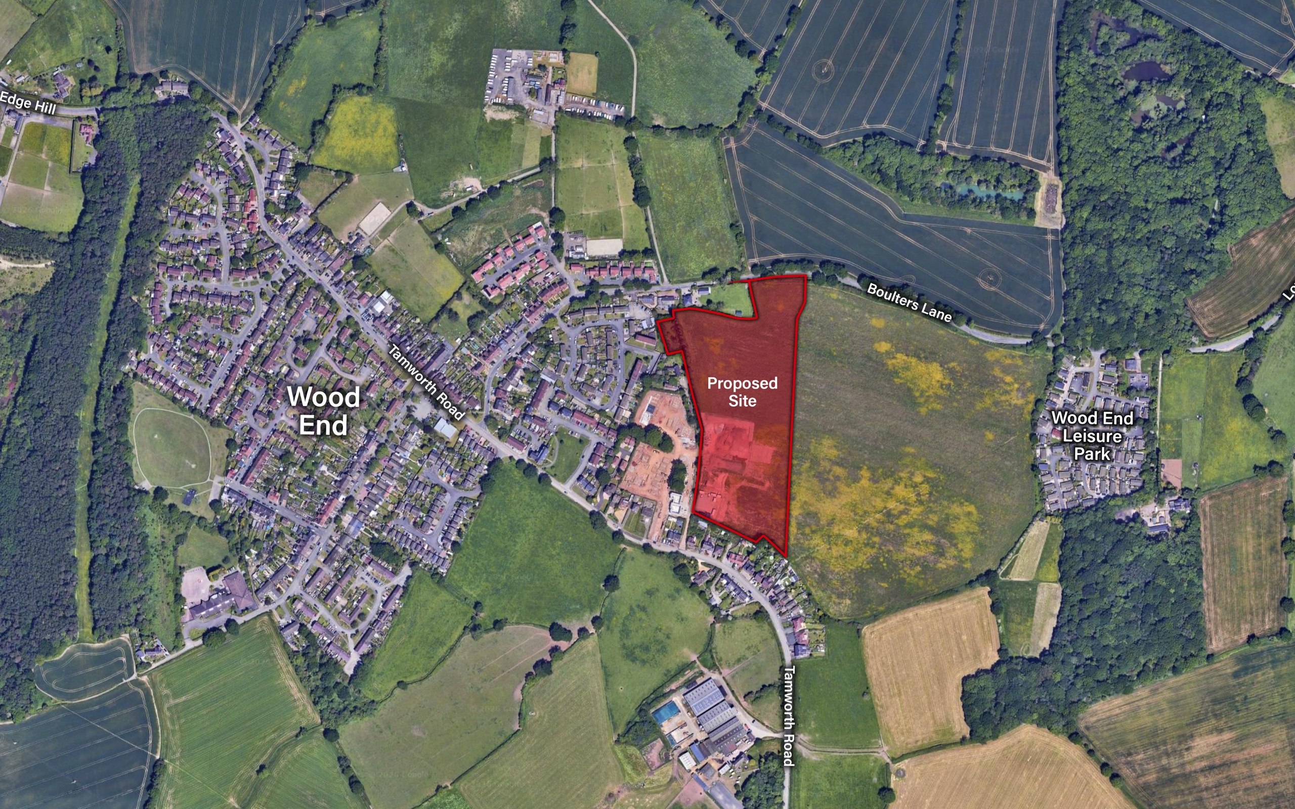 Aerial Photo of the Site with Red-Line Boundary